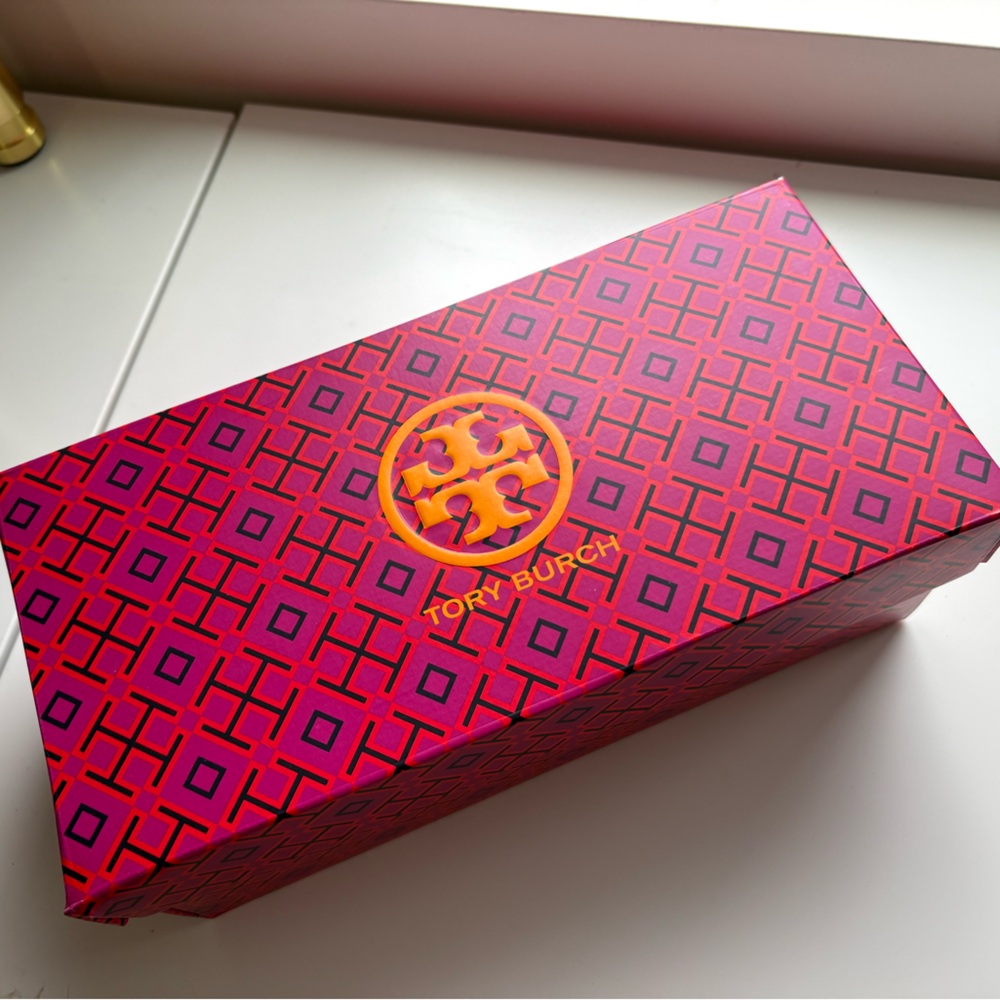 New Tory Burch Pink and Purple Shoe Box
